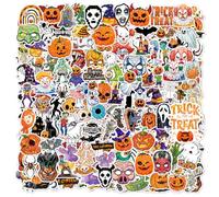 Halloween Autocollants, Autocollants Décoratifs Citrouille, Stickers Fantômes Halloween, 100 Pièces, Pour Téléphones Portables, Ordinateurs Portables, Albums, Guitares, Gobelets, Planches À Roulettes