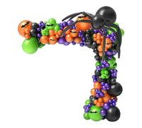 Halloween Balloon Garland - Ballons à orange noir, ballons d'araignée, kit d'arc décoratif, fête colorée Garland | Home Garden Event Doorwor Doy Room Party Use for Halloween Night Display et