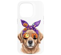 Halloween Bandana Golden Retriever GR Dog Goldie Coque pour iPhone 15 Pro