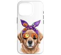 Halloween Bandana Golden Retriever GR Dog Goldie Coque pour iPhone 16 Pro