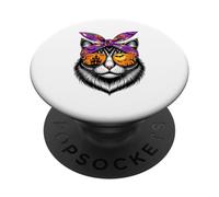Halloween Bandana Norwegian Forest Cat Wegies PopSockets PopGrip Adhésif