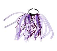 Halloween Bandeau Tressé LED Pourpre en Plastique, 2 Modes | Clip-on Facile, 6 Lumières à Gauche Droite, Soirées Nocturnes, Concerts, Accessoire Coiffure