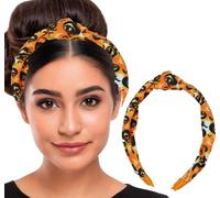 Halloween Bandeaux Citrouilles Fantômes Fête d'épouvante Femme Tête Accessoire Costume Hanté Nuit Unie Octobre Bandeau Effrayant Cool, Couleur : Orange