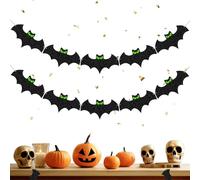 Halloween Banners - 8.2ft Festive Glowing Garland, Thick Cardboard Halloween Decorations Banner for Home, Street Festival, Outdoor Garden, Party, Window, Store, Porch, and Event Décor