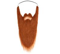 Halloween Barbe Faux Moustaches Funny Male Santa Long Black Party Supplies Santa Funny Moustache Longue Halloween Party, Ours marron de 44 cm de long, taille unique