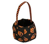 Halloween Basket, Candy Basket Trick-Or-Treat Bag, Sturdy Handle Design Decorative Accent, Reusable for Goodies, Home, Cosplay, Kids, Holiday, Adventures, 6.3x5.12x1.18 Inches
