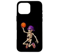 Halloween Basketball Skeleton Teens Spooky Basketball Player Coque pour iPhone 16 Pro Max