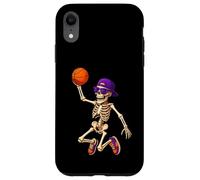 Halloween Basketball Skeleton Teens Spooky Basketball Player Coque pour iPhone XR