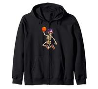 Halloween Basketball Skeleton Teens Spooky Basketball Player Sweat à Capuche
