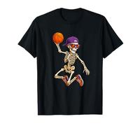 Halloween Basketball Skeleton Teens Spooky Basketball Player T-Shirt
