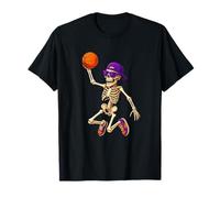 Halloween Basketball Skeleton Teens Spooky Basketball Player T-Shirt