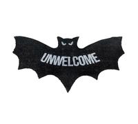 Halloween Bat Rug, Unwelcome Bat Door Mat, Decorative Carpet, Soft Imitation Cashmere, Festival Theme Accent, Entryway Kitchen Living Room, 31.52x15.76 inches, Black, 1 Piece