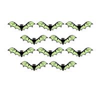Halloween Bat Wall Decor, Glowing Bats Set, Gothic Holiday Decoration, Reusable Stickers, Spooky Wall Art for Bedroom, Haunted House, Porch, Yard, and Front Door, 5.91x2.48x0.2 inches