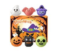 Halloween Bath Balls Set, 6 Piece Spooky Shapes Bath Ball with Toys Inside