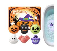 Halloween Bath Balls Set - Toys Inside 6 Pieces, Colorful Fizzing