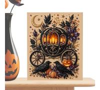 Halloween Bead Painting Set Decorative DIY Crystal Mosaic Canvas Kit