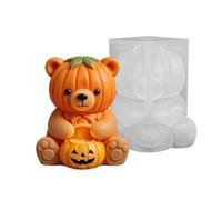 Halloween Bear Silicone Candle Mold 3D Pumpkin Mummy Resin Casting Mold