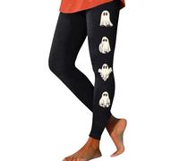 Halloween Biker Shorts Femmes Slim Mode Leggings Halloween Imprimé Sport Yoga Pantalon Leggings Fishnet Pants, Noir , L