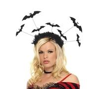 Halloween Black Bat Headband, Black Plume Bat Hair Headband Headpiece