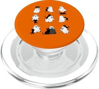 Halloween Black Cat & Ghost Saison effrayante PopSockets PopGrip pour MagSafe