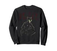Halloween Black Cat Ops on The Prowl Chat Noir pour Femme Sweatshirt
