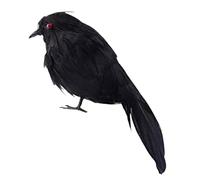 Halloween Black Crows, Crow noir réaliste | Oiseaux noirs -corbeaux à plumes - pour la lumière de de 6,3 pouces corbeau pour la terrasse de jardin 'arbre sur le terrain de fête