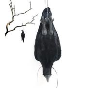 Halloween Black Crows, Realistic Dead Crow Decoy Figurine, 16.93x6.3x6.3 Inches Simulation Bird for Garden, Porch, Terrace, Yard, Patios, Thanksgiving Displays, Masquerade, Haunted House Decor