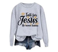 Halloween Blouse Pharmacie Sweat-Shirt Ample à Capuche et col du Cou avec imprimé Lettre de Thanksgiving pour Femme Pull Rose(Light Gris,S)