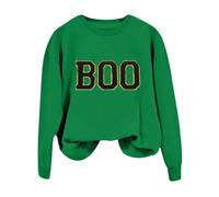 Halloween Blouse pour Physique Chimie Sweat-Shirt d Femme, Joli t-Shirt Graphique, Pull à col du Cou, Hauts Lycée Taille S(Vert,XL)