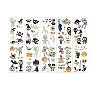 Halloween Body Stickers - Colorful Halloween Glowing Stickers | Decal De Lueur De Papier Mignon 10x | 3,15x5,91 Pouces De Décalage Corporel Pour | Tatouages Temporaires Pour Les, Trick