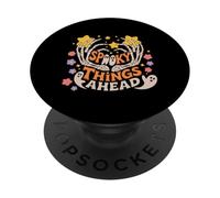 Halloween Boho Spooky Things Ahead Stars PopSockets PopGrip Adhésif