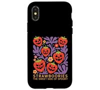 Halloween Boho Strawboories Sweet Side of Spooky Coque pour iPhone X/XS