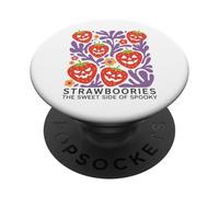 Halloween Boho Strawboories Sweet Side of Spooky PopSockets PopGrip Adhésif