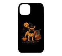 Halloween Bouledogue français Vintage Drapeau USA Halloween Coque pour iPhone 13