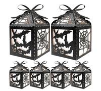 Halloween Boxes - Spooky Party Supplies | Party Favors Halloween Goodie Boxes for Gummy, Bread, Chocolates | Shelf, Kitchen, Office, Mantel, Bar, Entryway, Haunted Houses, Kids