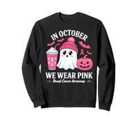 Halloween Breast Cancer Women in October We Wear Pink Sweatshirt