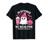Halloween Breast Cancer Women in October We Wear Pink T-Shirt