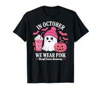 Halloween Breast Cancer Women in October We Wear Pink T-Shirt