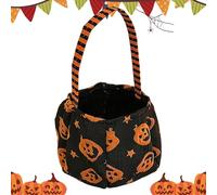 Halloween Bucket, Candy Tote Bag, Trick or Treat Container, Sturdy, Festival Design, 6.3x5.12x1.18 Inches, Ideal for Kids, Family, Cosplay, Outdoor Night Fun, Holiday Photos, Goodie Collection
