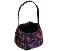 Halloween Bucket, Candy Treat Bag, 6.3x5.12in Trick or Treat Container, Portable Lightweight Handle, Festive Holiday Design for Kids, Night, Outdoor, Adventures, Cosplay, Family Photo Use