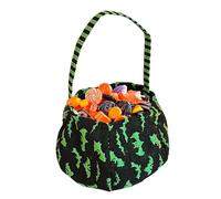 Halloween Bucket, Candy Treat Bag, 6.3x5.12in Trick or Treat Container, Portable Lightweight Handle, Festive Holiday Design for Kids, Night, Outdoor, Adventures, Cosplay, Family Photo Use