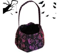Halloween Bucket, Children's Candy Basket, Trick-or-Treat Tote Bag, Lightweight Festive Design, 6.3x5.12x1.18 Inches, Ideal for Kids, for Photo Props Family Night Holiday Adventures Cosplay Home Use