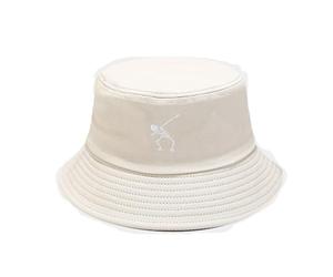Halloween Bucket Hat Hip Hop Skull Pattern Neutral Bucket Hat Outdoor Hat Fashion Hat Sun Hat Trendy Cool Accessories Embroidery 3D Patternse (Coton, Beige)