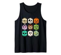 Halloween Building Brick Head Pumpkin Ghost Zombie Costume Débardeur