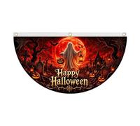 Halloween Bunting Flag 90x45cm - Pumpkin Half Fan Shape Banner
