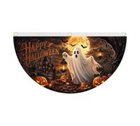 Halloween Bunting Flag 90x45cm - Pumpkin Half Fan Shape Banner