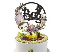 Halloween Cake Topper - Gâteau Topper Glitter Halloween | Tableau de gâteau de décoration de table | Decoration de dessert des gâteaux de fête pour les hommes et les femmes effrayantes.