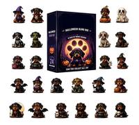 Halloween Calendar Advent - 24-Piece Dachshund Acrylic Figurine Countdown