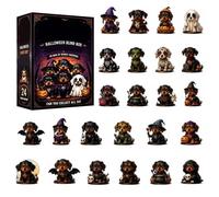 Halloween Calendar Advent - 24-Piece Dachshund Acrylic Figurine Countdown