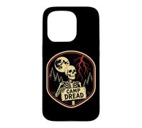 Halloween Camp Dread Squelette Nature Camping Coque pour iPhone 15 Pro